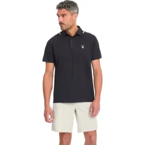 Spyder Pinnacle Korte Mouw Poloshirt Zwart