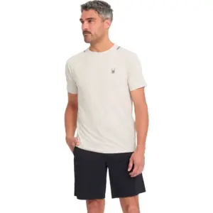 Spyder Pinnacle Tech Crew T-shirt Met Korte Mouwen Grijs