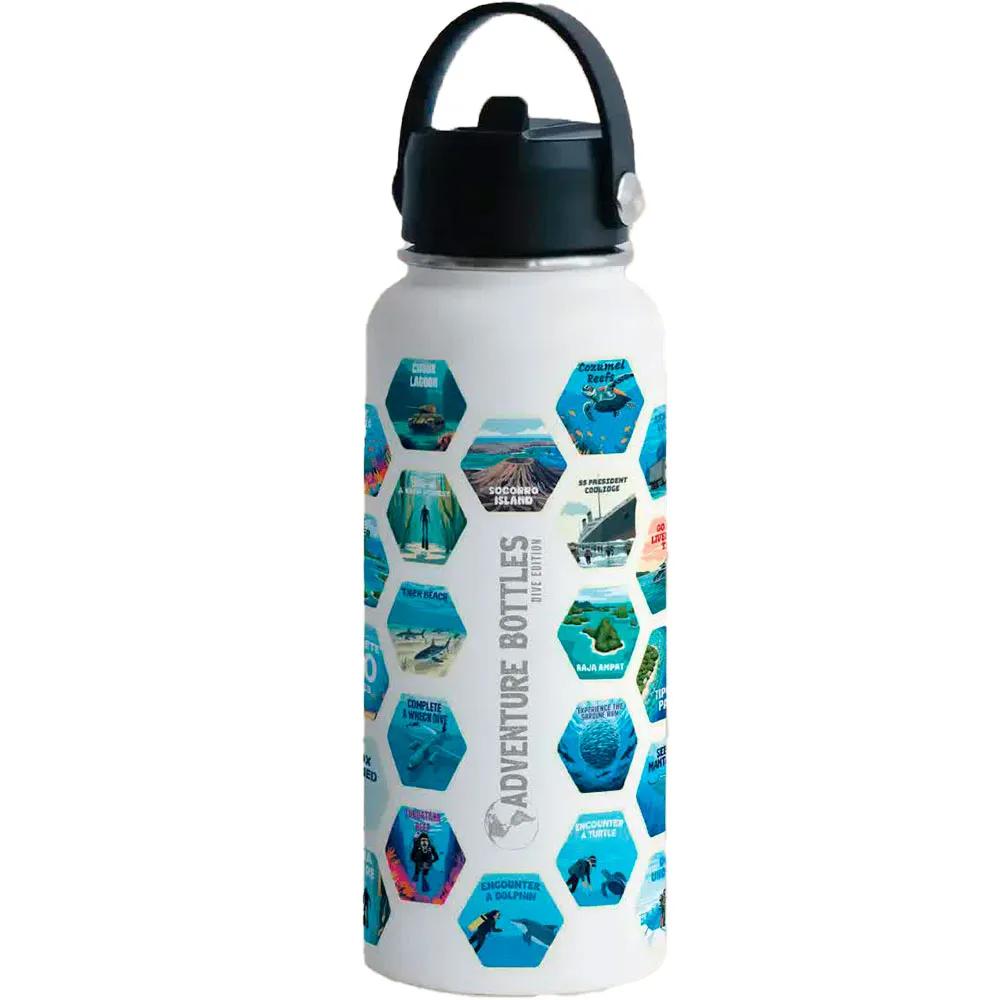 Awesome Maps Adventure Dive+stickers Thermosfles