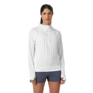 Helly Hansen Shine Solen Hoodie Half Rits Lange Mouw T-shirt Wit