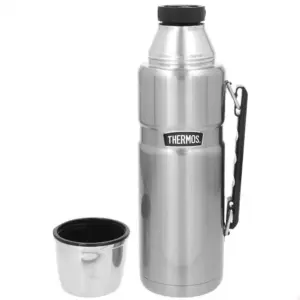 Thermos Stainless Steel With Handle-1.2l Thermosfles Zilver