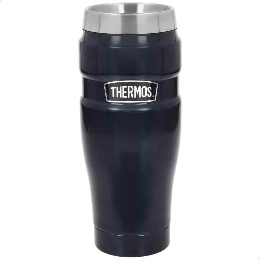 Thermos Stainless Steel-470ml Glas Blauw