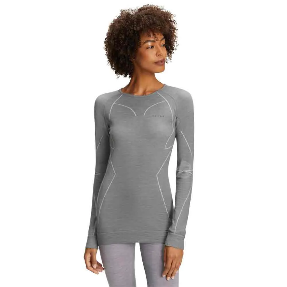 Falke Wool Tech Lange Mouwen Basislaag Grijs