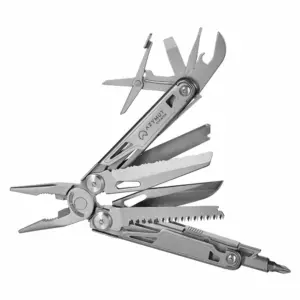 Azymut Giewon 14 Tools + Belt Pouch h2038 Multitool Zilver