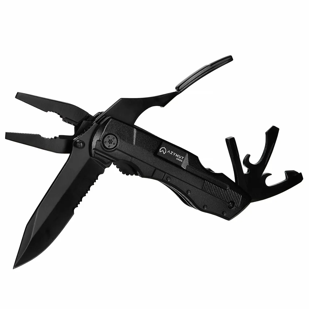 Azymut Gron 11 Tools + 9 Bits + Holster h-p224052 Multitool Zwart