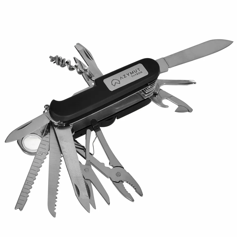 Azymut Pocket Tatron-25 Tools + Belt Pouch Multitool Zilver