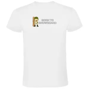 Kruskis Born To Snowboard T-shirt Met Korte Mouwen Wit
