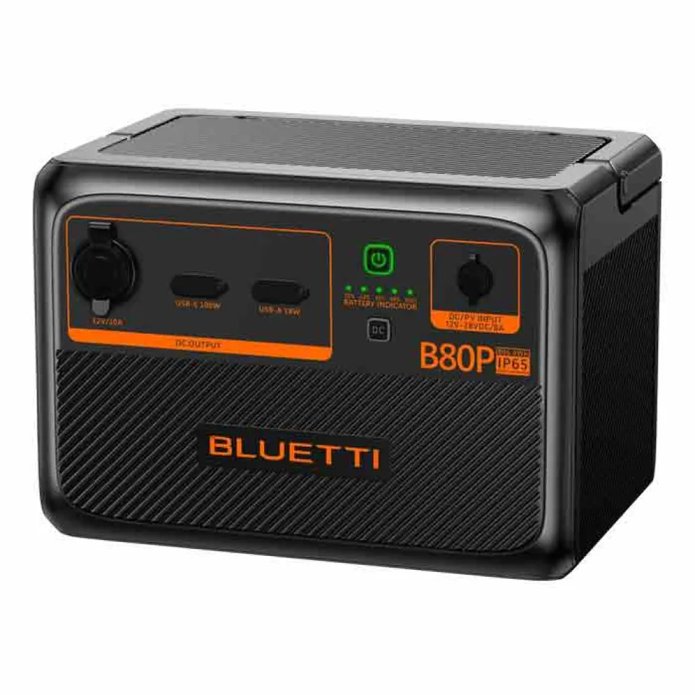 Bluetti B80p Zonnepaneelbatterij Zwart