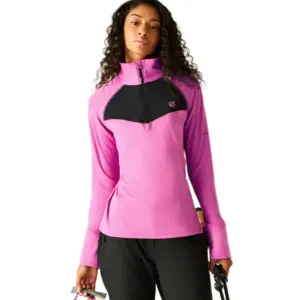Dare2b Iced Core Ii Stretch Sweatshirt Met Halve Rits Zwart