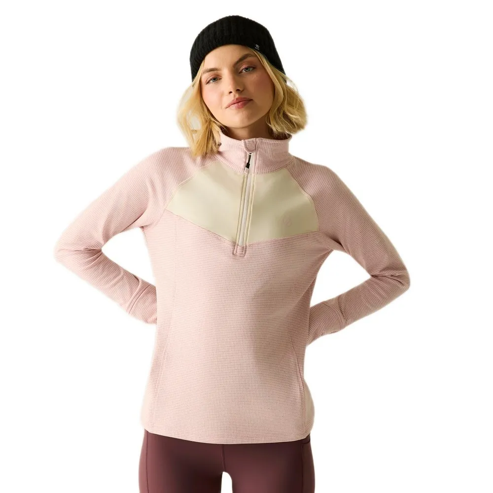 Dare2b Iced Core Ii Stretch Sweatshirt Met Halve Rits Roze