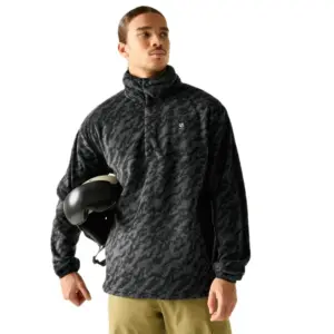Dare2b Print Fleece Met Volledige Rits Zwart