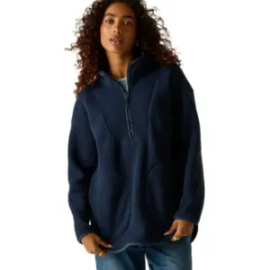 Regatta Frankie Borg Longline Fleece Met Halve Rits Blauw