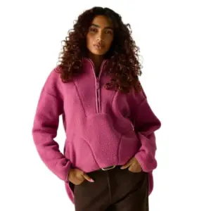 Regatta Frankie Borg Longline Fleece Met Halve Rits Paars