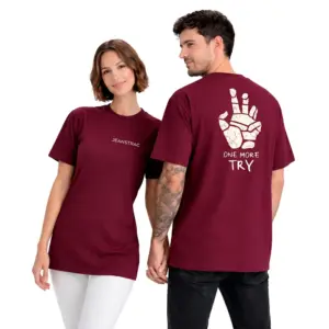 Jeanstrack Project T-shirt Met Korte Mouwen Wine