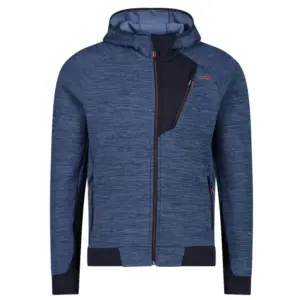 Cmp Fix Hood 32e1417 Fleece Met Kap Bluestone Melange