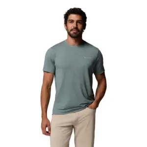 Columbia Parsons Point™ Back Graphic T-shirt Met Korte Mouwen Sedona Sage Heather Blocky Banner Button