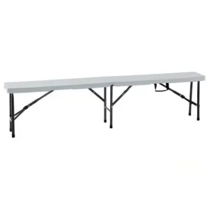 Cofan 180x25x43 Cm Opvouwbare Bank Wit