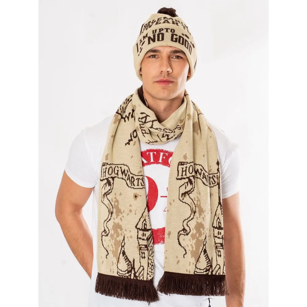 Cid Harry Potter Marauders Map Long Length Nekwarmer Beige