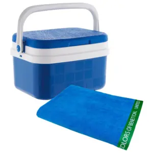 Sp Berner Stijve Draagbare Koelbox Met Strandlaken 10l Blauw