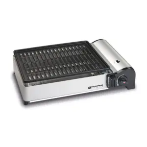 Kemper Draagbare Gasbarbecue Voor Camping Zilver
