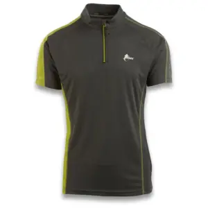 Ande Magnaghi Fant Half Rits T-shirt Met Korte Mouwen Antraciet