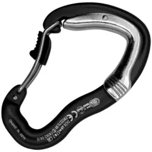 Kong Italy Ergo Wire Double Gate Karabijnhaak Zwart