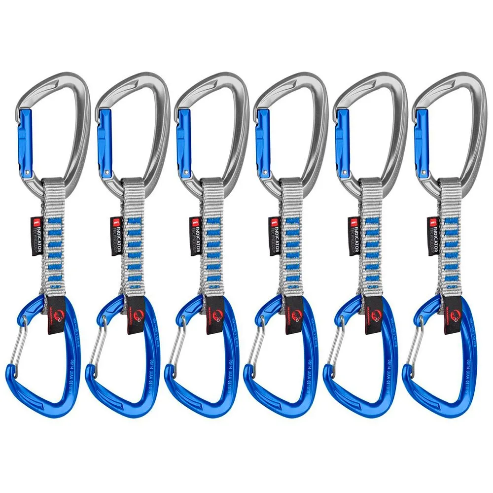 Mammut Crag Keylock Wire Indicator Quickdraw 6 Eenheden Zilver