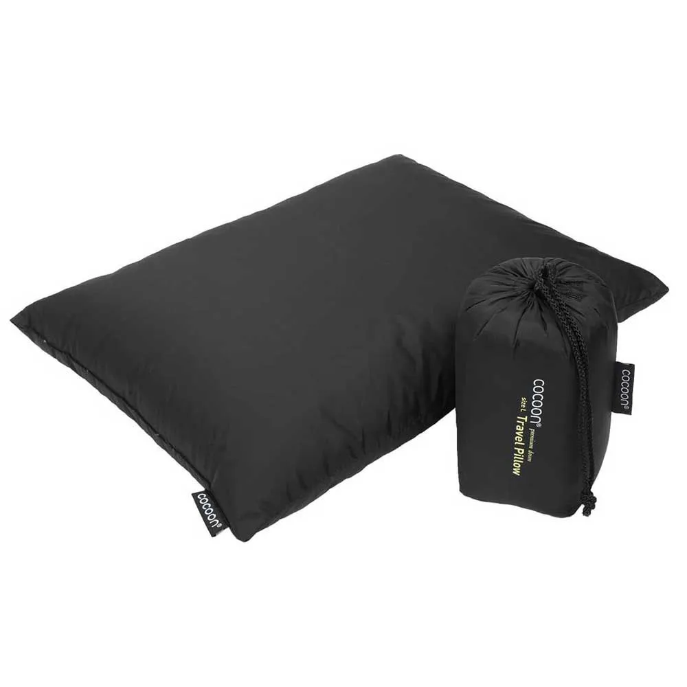 Cocoon Down Travel Kussen Zwart