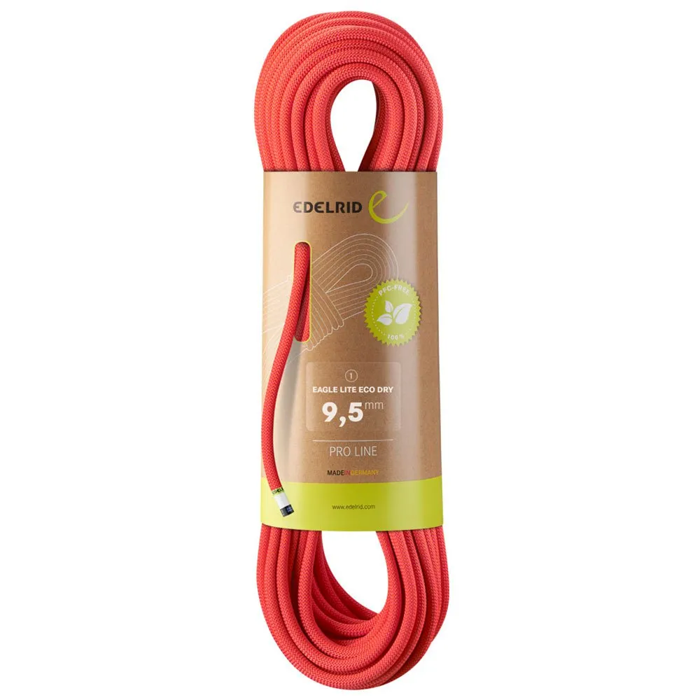 Edelrid Eagle Lite Eco Dry 9.5 Mm Touw Koraal