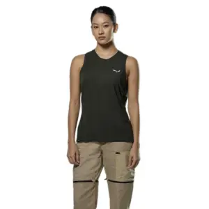 Salewa Puez Dry Mouwloos T-shirt Olijf