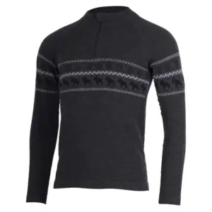 Lasting Waron 8169 Half Rits Lange Mouw T-shirt Grijs