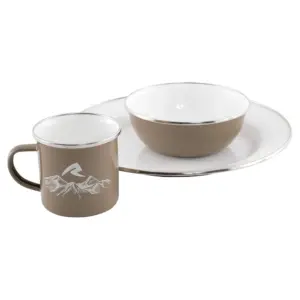 Robens Tongass Single Enamel Serviesset Creme