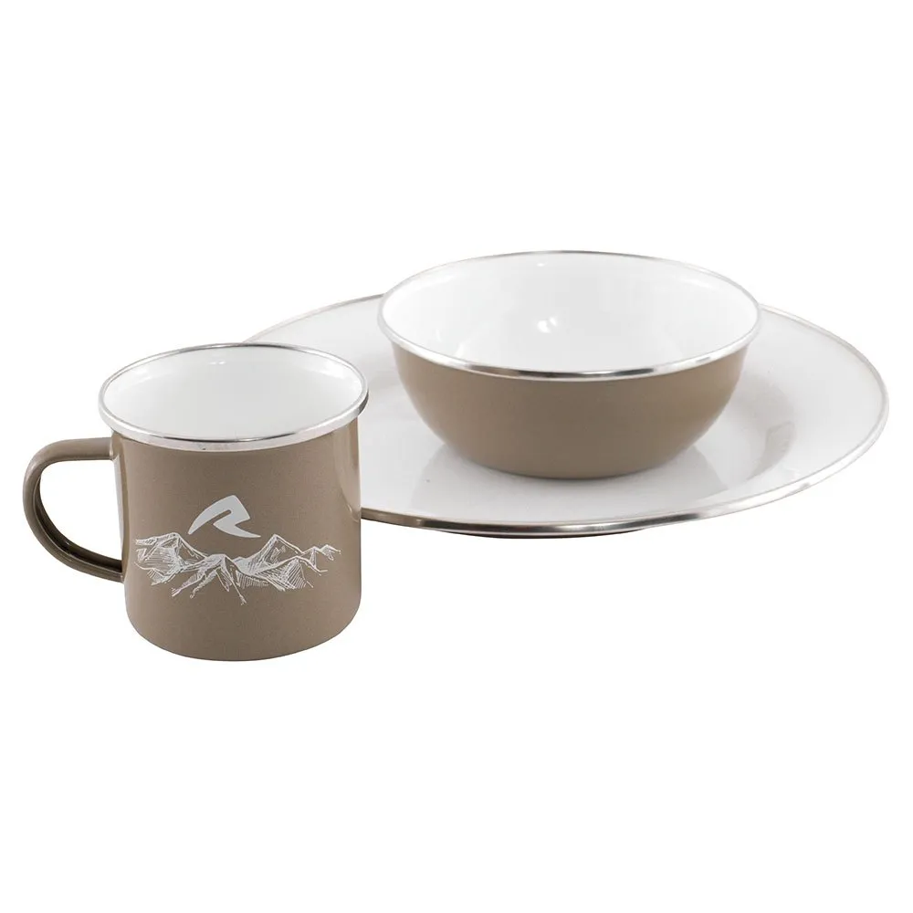Robens Tongass Single Enamel Serviesset Creme