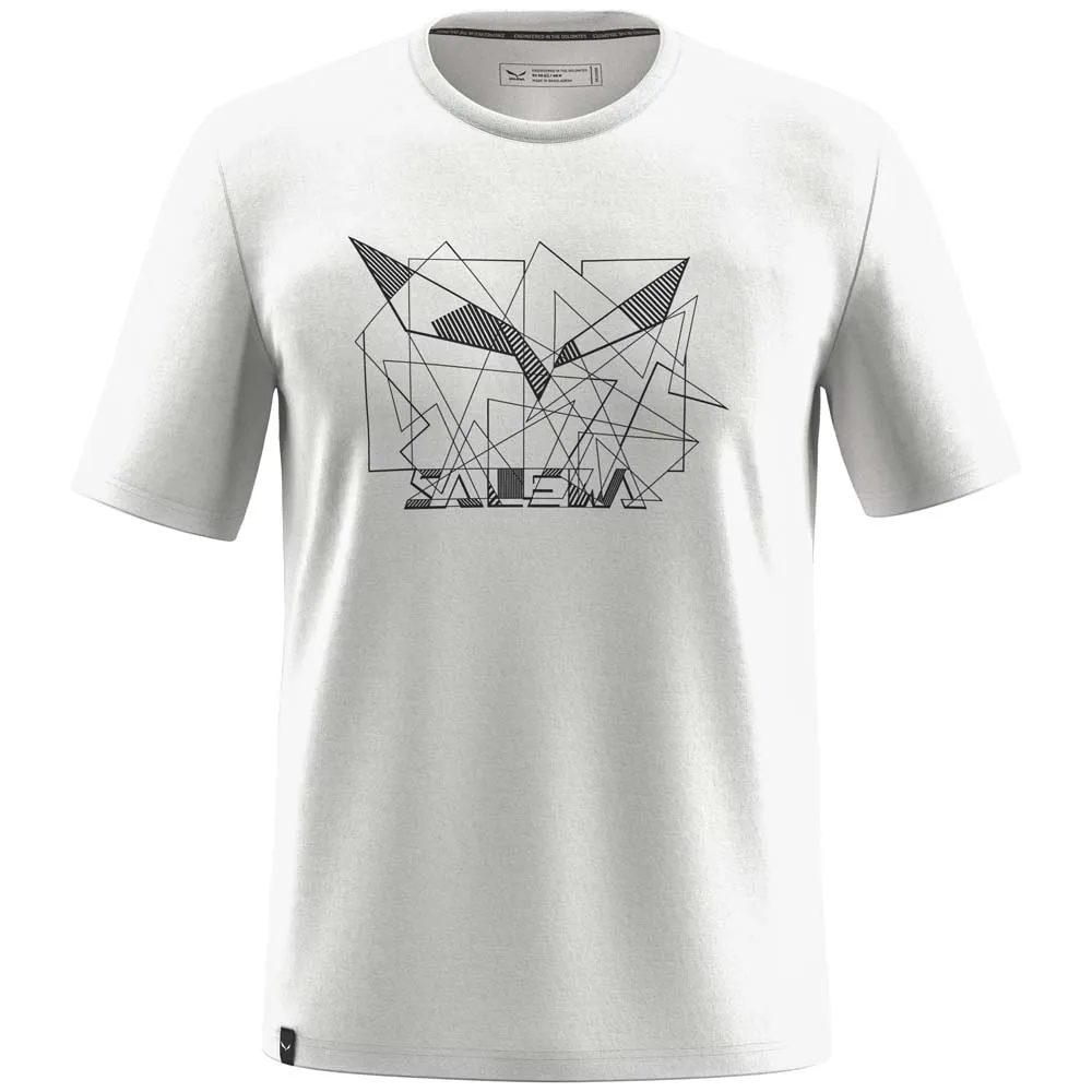 Salewa Eagle Geometric T-shirt Met Korte Mouwen Wit