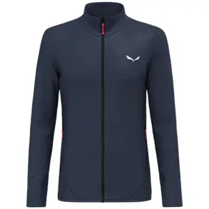 Salewa Puez Waffle Hybrid Polarlite Fleece Met Volledige Rits Marineblauw