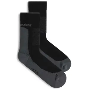 Icebreaker Merino Hike+ Medium Crew Sokken Zwart