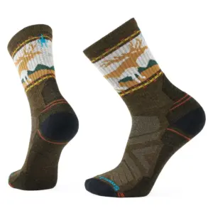 Smartwool Hike Light Cushion Mountain Moose Crew Sokken Olijf