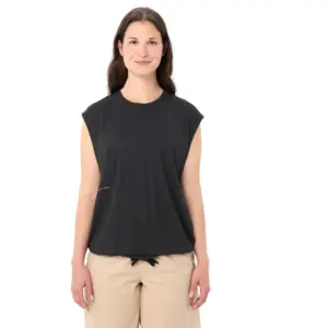 Vaude Redmont Hemp Mouwloos T-shirt Zwart