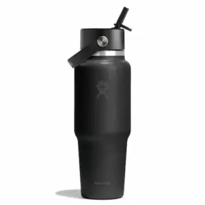 Hydro Flask Wide Flex Straw Travel- Thermosfles Zwart