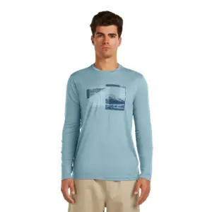 Icebreaker Merino 150 Tech Lite Peak Balance T-shirt Met Lange Mouwen Blauw