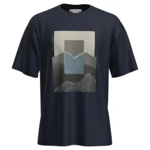 Icebreaker Merino 150 Tech Lite Relaxed Mountain Shift T-shirt Met Korte Mouwen Marineblauw