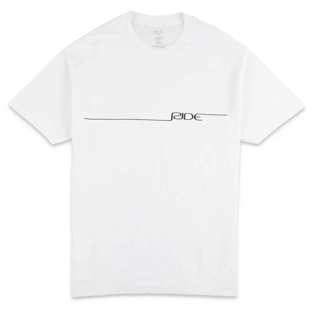 Ride Zero Logo T-shirt Met Korte Mouwen Wit