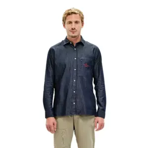 The Mountain Studio Field Light Overhemd Met Lange Mouwen Denim
