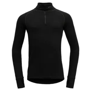 Devold Of Norway Expedition Merino 235 Half Rits Lange Mouw T-shirt Zwart