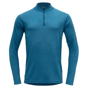 Devold Of Norway Breeze Merino 150 Half Rits Lange Mouw T-shirt Blauw