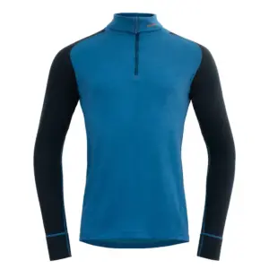 Devold Of Norway Duo Active Merino 205 Half Rits Lange Mouw T-shirt Blauw