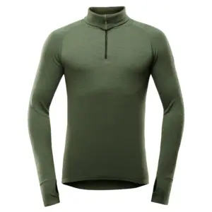 Devold Of Norway Expedition Merino 235 Half Rits Lange Mouw T-shirt Forest