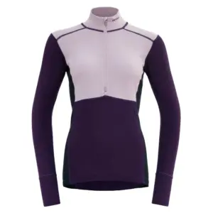 Devold Of Norway Lauparen Merino 190 Half Rits Lange Mouw T-shirt Orchid / Lilac / Ink