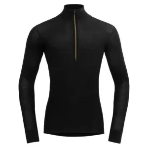 Devold Of Norway Wool Mesh 190 Half Rits Lange Mouw T-shirt Caviar