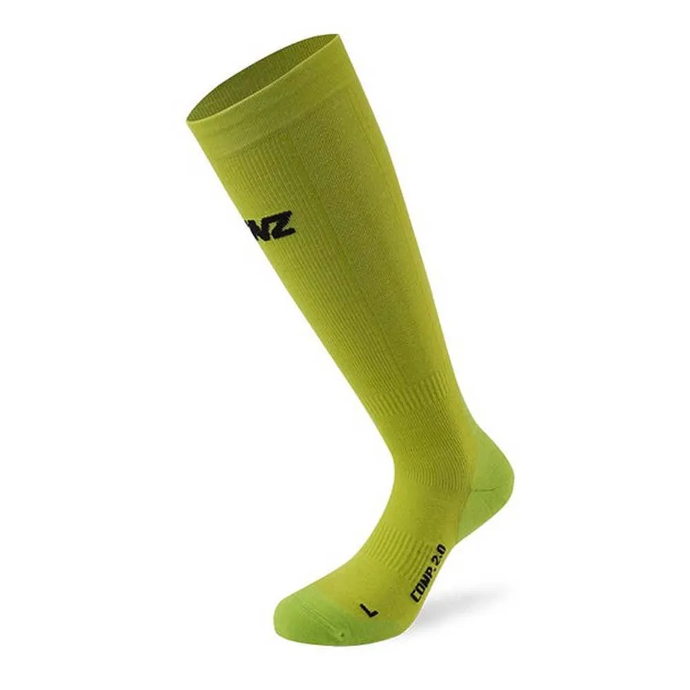 Lenz Compression 2.0 Merino Lange Sokken Groen